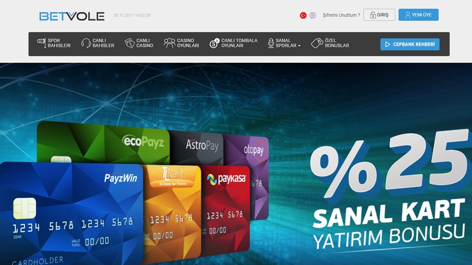 betvole web sitesi giriş sayfası